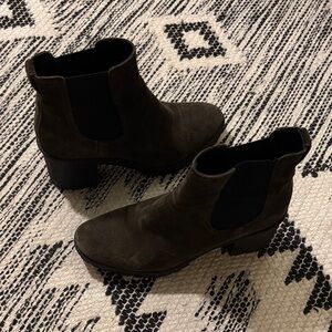 Vince Dark Brown Ankle Booties